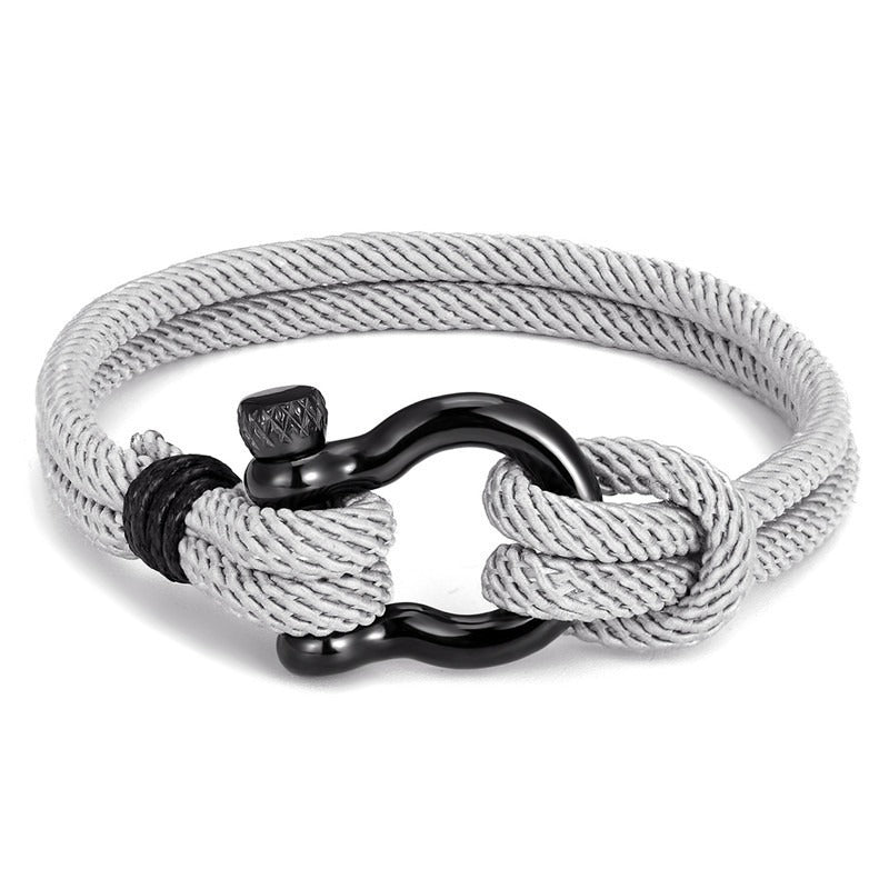 Woven Titanium horseshoe Steel FB Bracelet
